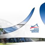 Logo Dodin Campenon Bernard en forme de voile bleue