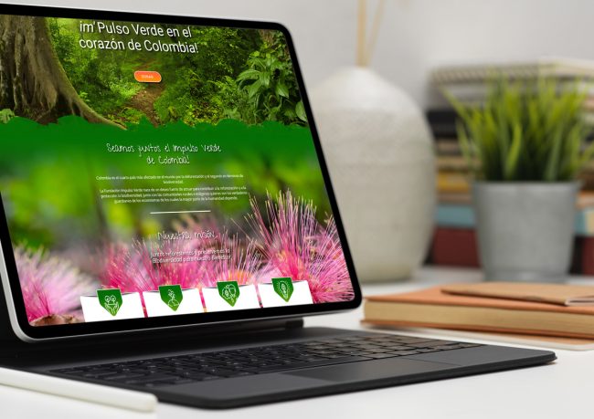 Impulso Verde : Web - laptop page d'accueil