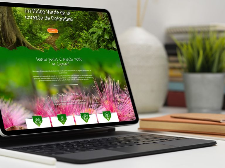 Impulso Verde : Web – laptop page d’accueil Impulso Verde : Web - laptop page d'accueil