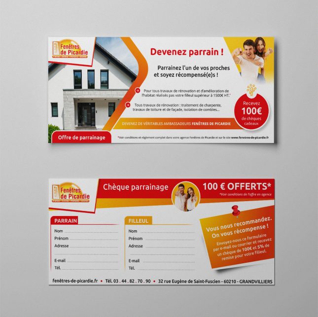 Flyer de parrainage - Format allongé horizontale.