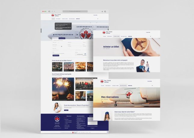 Eve et Franck Airlines : site vitrine responsive