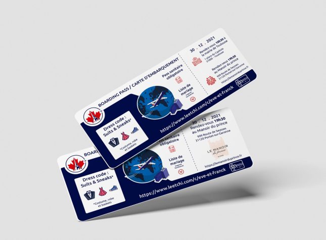 Eve et Franck Airlines : site vitrine - Pass board