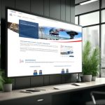 Intranet SharePoint affiché sur grand écran en salle de réunion