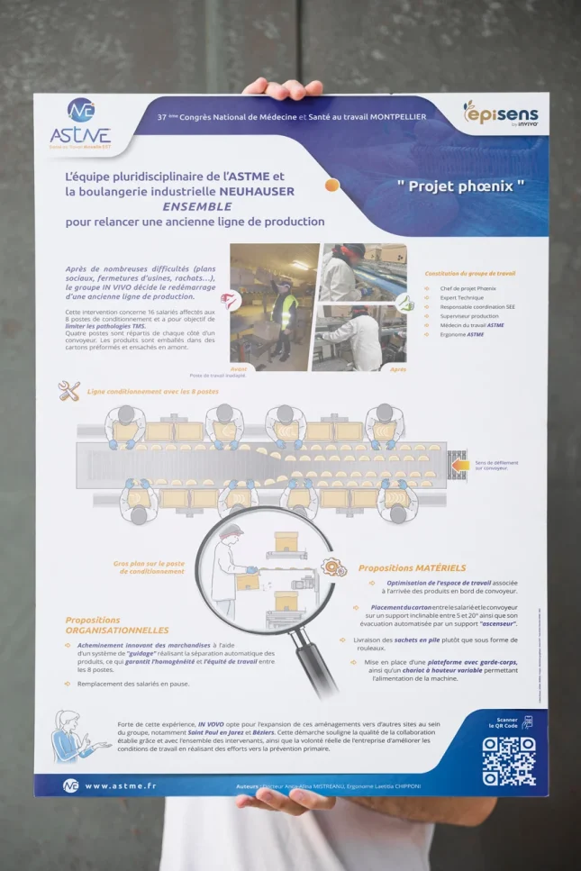 Création du poster représentant la reprise d' (une ligne de production pour le "Projet phoenix" mené par l'ASTME