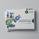 Catalogue Growth Supply, couverture à icônes hexagonales colorées