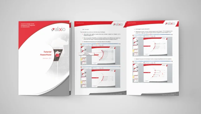 Présentation d'un extrait du tutorial de prise en main du modèle Power Point selon la charte graphique